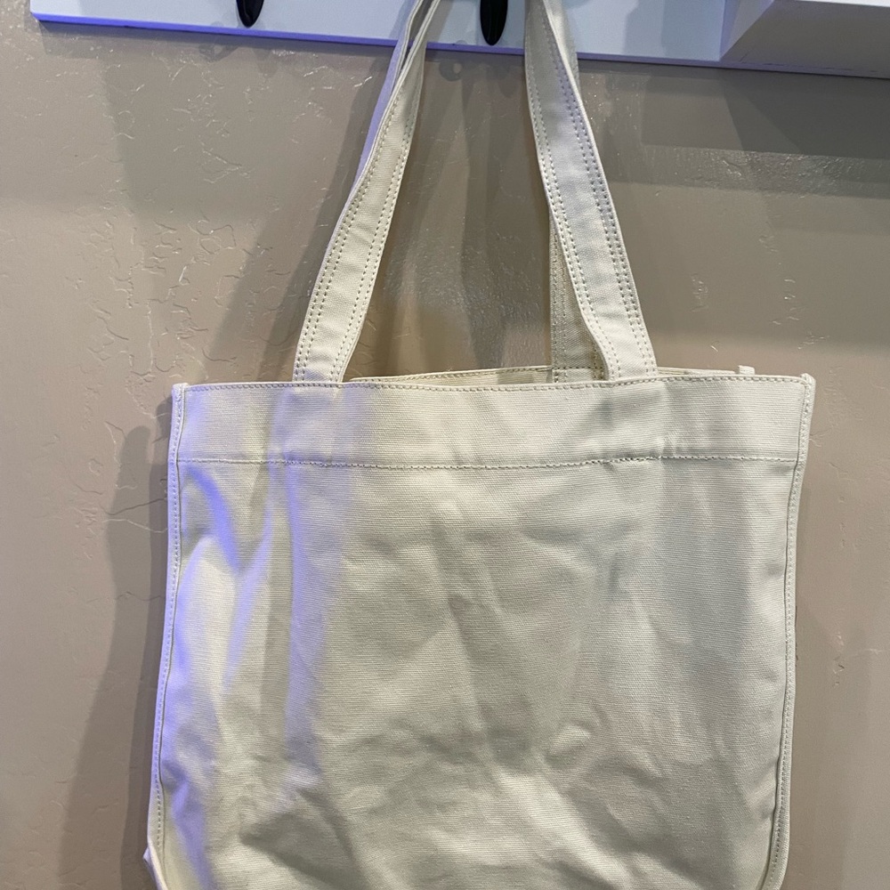 Onitsuka Tiger by Asics Cream Tote Bag with Minimalist Design - Picture 4 of 6